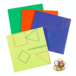 Geoboard Math Manipulatives - 12Pk